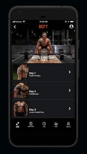 Android application Diamond Cut Fitness Training screenshort