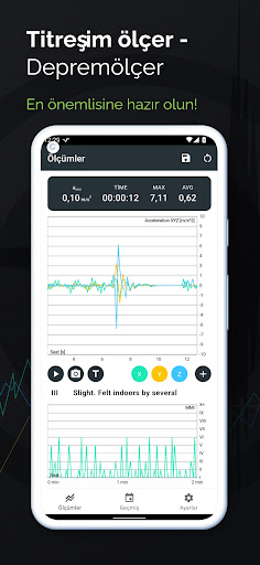 Titreşim ölçer - Depremölçer ekran görüntüsü
