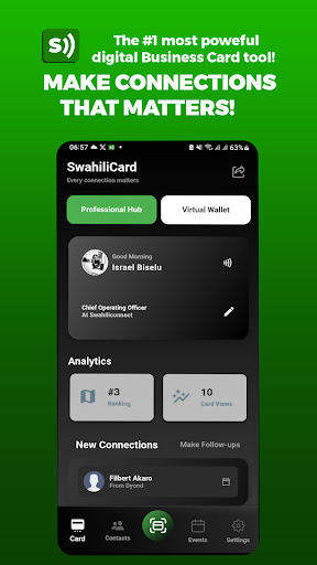 Android application Swahilicard - Digital Card App screenshort