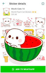 Captura de Pantalla 14 Mochi Cat Stickers for WhatsAp android