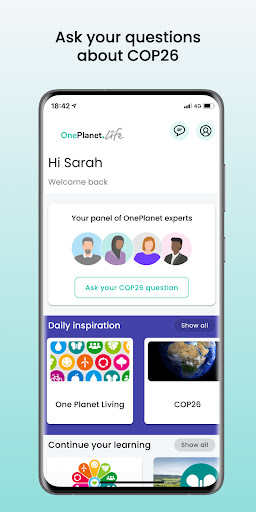 OnePlanet.life Screen 2