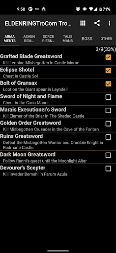 ELDEN RING Trophy/Achievement Screen 2