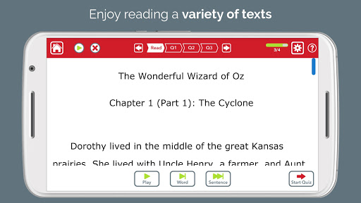 Screenshot of Advanced Reading Therapy