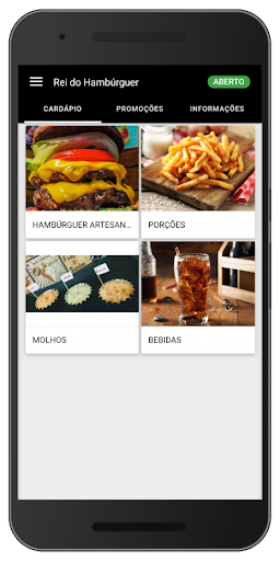 Android application Rei do Hambúrguer Artesanal screenshort