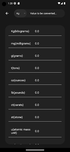 Unit Converter Screen 3