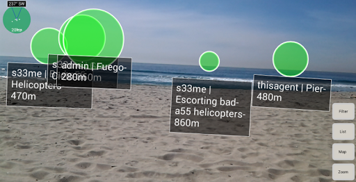 Android application Widespread Augmented Reality screenshort