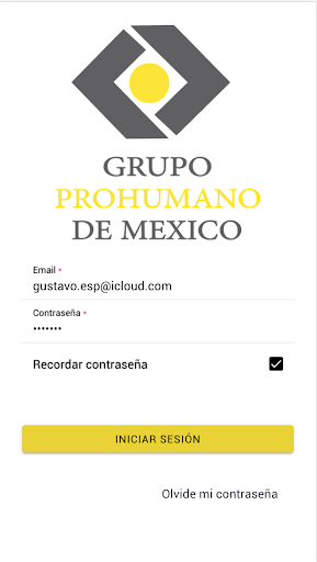 Android application NOMINA PROHUMANO screenshort