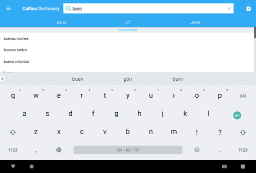 Screenshot of Japanese-Spanish Dictionary