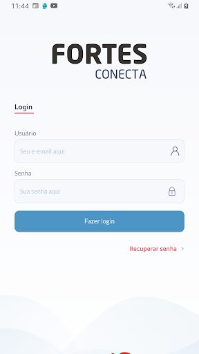 Android application Fortes Conecta screenshort