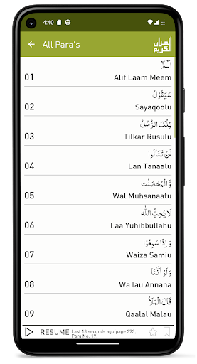 Quraan-E-Karim  (15 Lines) screenshot 7