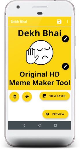 Android application Dekh Bhai Meme Creator Tool screenshort