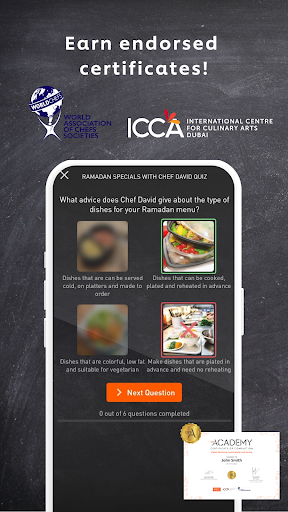 UFS Academy Culinary Training Screen 2
