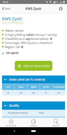 AHDB Recommended Lists Screen 2