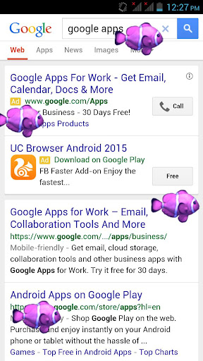 Fishes on Live Screen