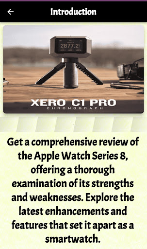 Android application garmin xero c1 guide screenshort
