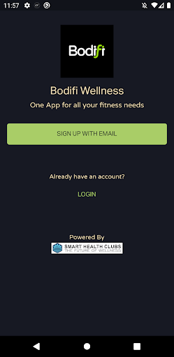Android application Bodifi Wellness screenshort