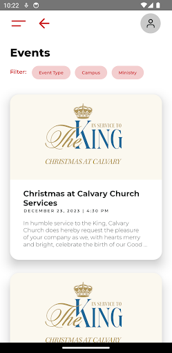 Calvary Church Check-In Screen 3