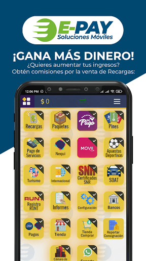 Android application ePay Recargas Móviles screenshort