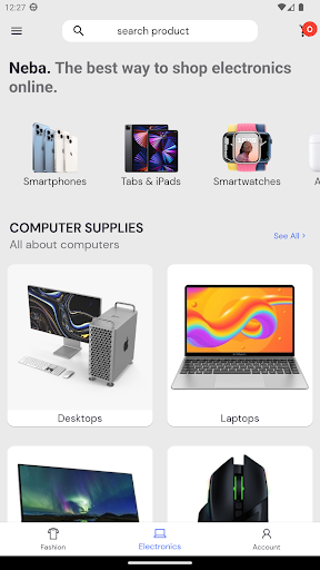 Android application Neba screenshort