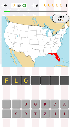 50 US States Map, Capitals & Flags - American Quiz  screenshots 1