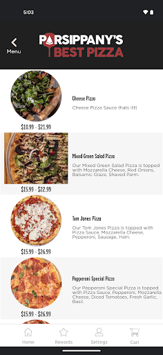 Screenshot of Parsippany's Best Pizza