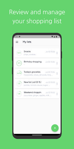 Android application To Buy - Grocery Shopping List screenshort