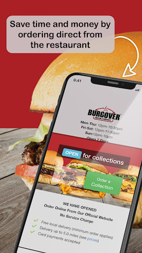 Android application Burgover in Horsham screenshort