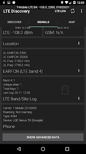 LTE Discovery (5G NR) Screenshot