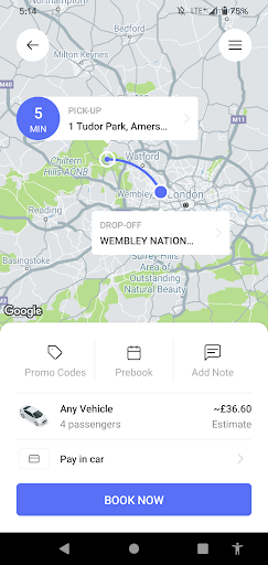 Gilberts Taxis Screen 3