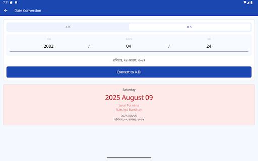 Nepali Date Calc and Converter