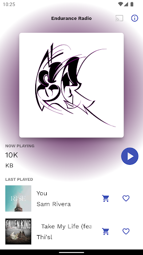 Android application Endurance Radio screenshort