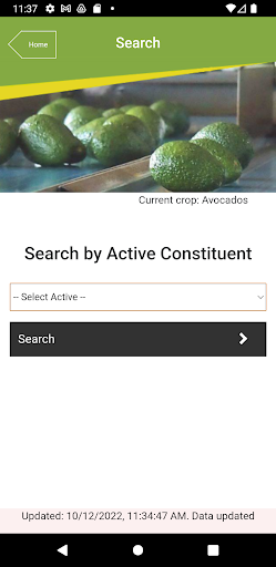 Avocados Australia MRLs Search Screen 2