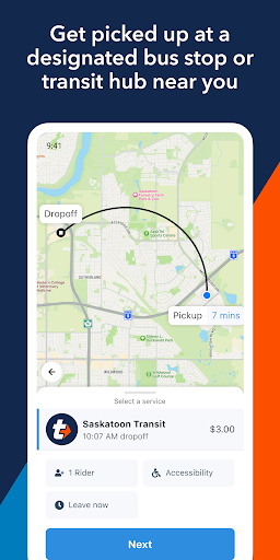 Saskatoon Transit OnDemand Screen 2