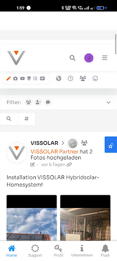 Android application VISSOLAR screenshort