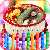 Photos on Birthday Cakes - Cake with name & photo icon