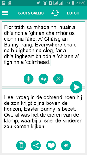 Scots Gaelic Dutch Translator Screen 2