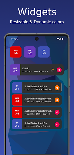 Screenshot of NextGP | Calendar F1 MotoGP …