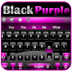 Cover Image of Télécharger Black Purple Neat Keyboard 10001004 APK