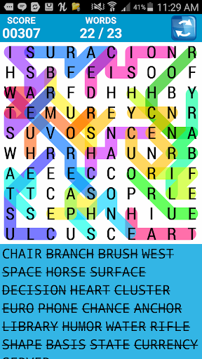Android application Word Worm screenshort