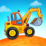 Truck games for kids - build a house, car wash icon