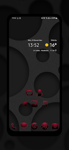 Android application Red Night Icon Pack screenshort