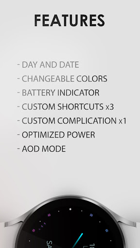 Colorful minimal watch face