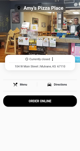 Amy’s Pizza Place Screen 2