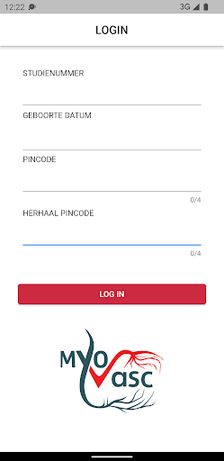 Android application Myovasc screenshort