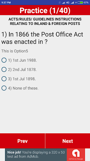 IPO Exam Practice Screen 3