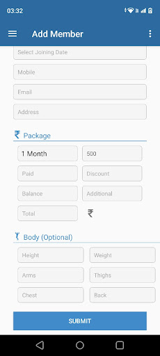 Phyzique Gym Management App Screen 3