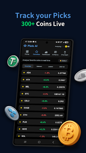 Screenshot of Pluto AI - AI Crypto Analysis