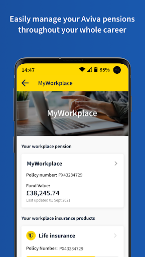 Aviva MyWorkplace Screen 3