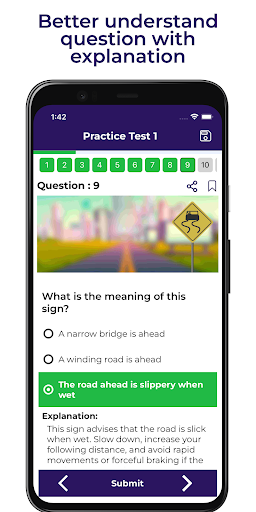 NM Drivers Practice Test Screen 2