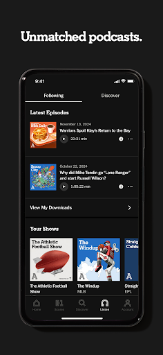 Screenshot of The Athletic: Sports News